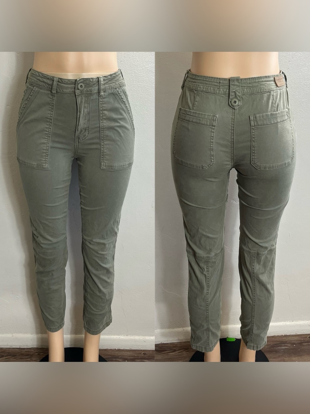 Velvet Heart Olive Skinny Utility Jeans